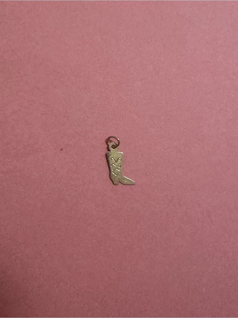Vintage 14K gold cowboy boot pendant